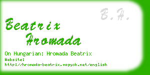 beatrix hromada business card